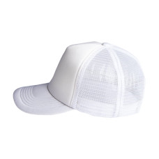 Бейсболка FLICK, 5 клиньев, пластиковая застежка, Белый