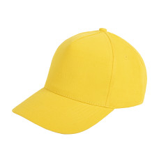 Бейсболка STANDARD, 5 клиньев, металлическая застежка, Желтый