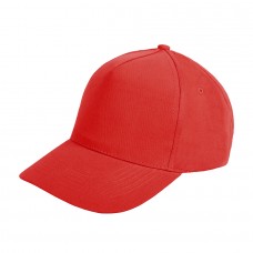 Бейсболка STANDARD, 5 клиньев, металлическая застежка, Красный