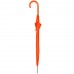Зонт-трость с пластиковой ручкой, механический, Оранжевый