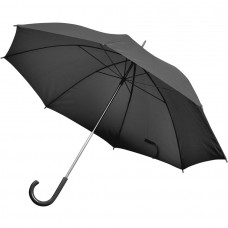 Зонт-трость с пластиковой ручкой, механический, Черный