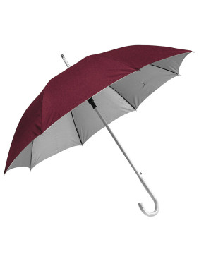 Зонт-трость SILVER, пластиковая ручка, полуавтомат, Бордовый