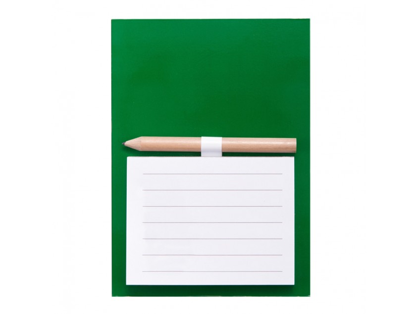 Магнитный блокнот YAKARI, 40 листов, карандаш в комплекте, зеленый, картон, Зеленый