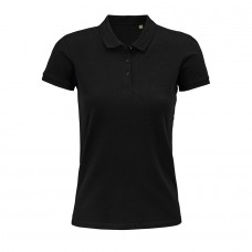 Рубашка поло женская PLANET WOMEN 170 из органического хлопка, Чёрный