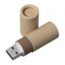 USB flash-карта TUBE (8Гб), натуральная, 6,0х1,7х1,7 см, картон, натуральный