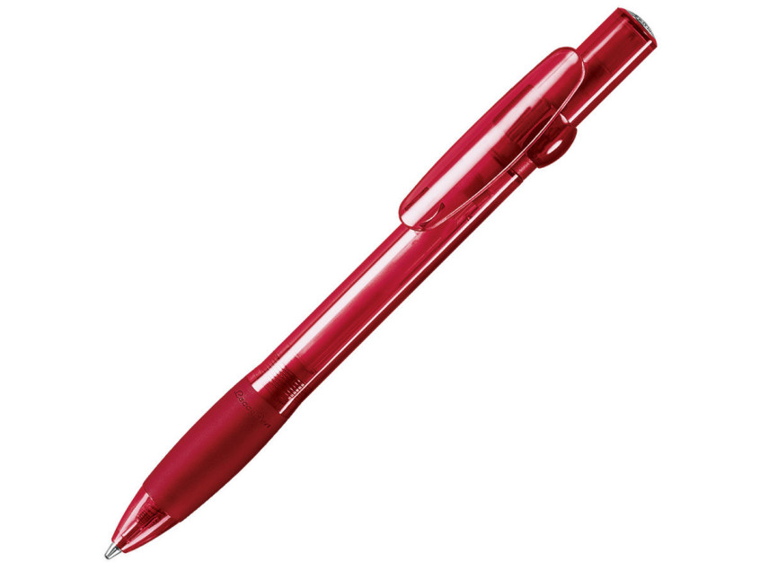 ALLEGRA LX, ручка шариковая с грипом, прозрачный красный, пластик, ярко-красный
