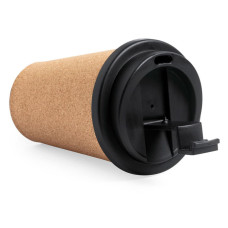 Стакан CORK с крышкой, 350мл, коричневый