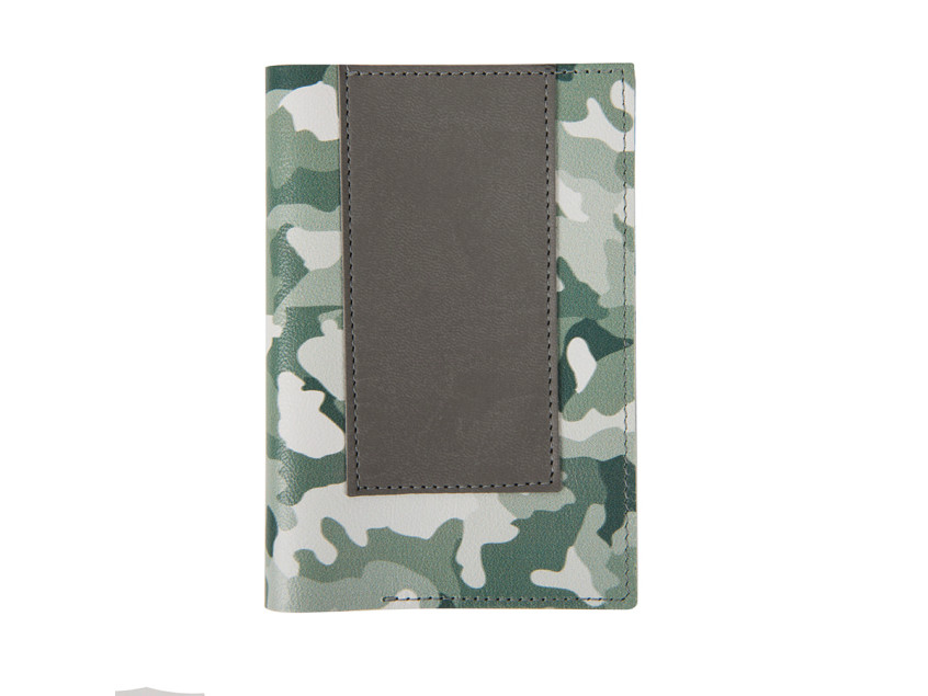 Обложка для паспорта MILITARY, серый, белый