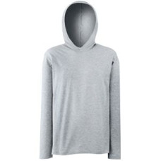 Футболка LONG SLEEVE HOODED T 160, Серый