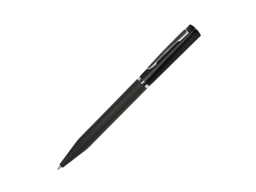 Ручка шариковая M1, пластик, металл, покрытие soft touch, черный