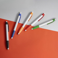 Ручка шариковая N9 с грипом, Белый