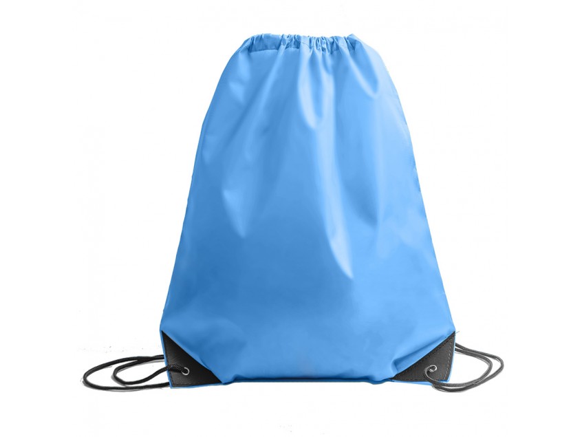 Рюкзак мешок с укреплёнными уголками BY DAY, голубой, 35*41 см, полиэстер 210D, Голубой