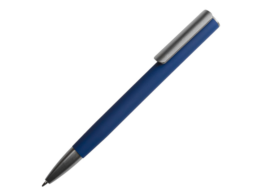 Ручка шариковая ELEGANCE с покрытием soft touch, синий, серый