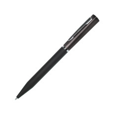 Ручка шариковая M1, пластик, металл, покрытие soft touch, серый, черный Ручка шариковая M1, пластик, металл, покрытие soft touch, серый, черный