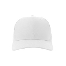 Бейсболка BEAT-S, 6 клиньев, пластиковая застежка, белый