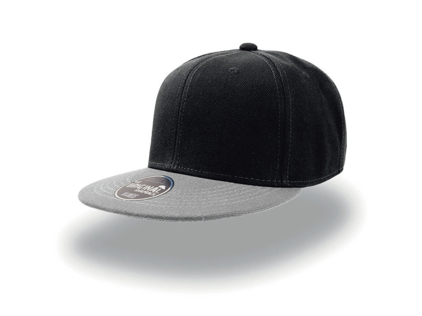 Бейсболка SNAP BACK, 6 клиньев,  пластиковая застежка, Черный