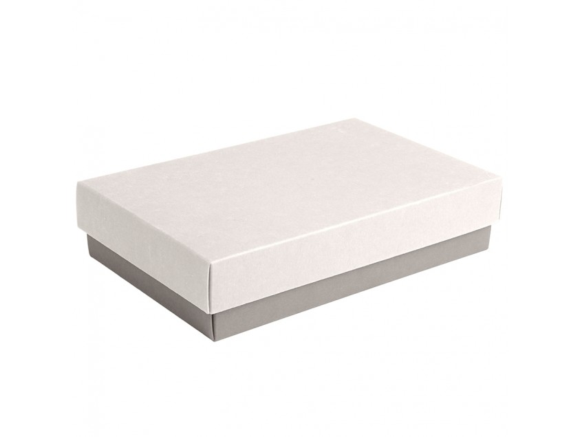 Коробка подарочная CRAFT BOX, 17,5*11,5*4 см, серый, белый, картон, Серый