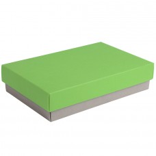 Коробка подарочная CRAFT BOX, 17,5*11,5*4 см, серый, зеленое яблоко, картон, Серый