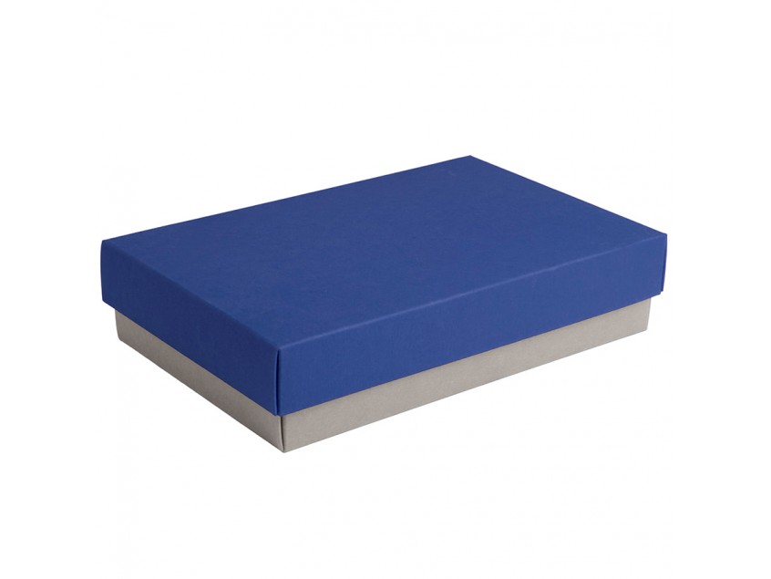 Коробка подарочная CRAFT BOX, 17,5*11,5*4 см, серый, синий, картон , Серый
