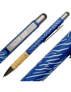 Ручка шариковая FACTOR GRIP со стилусом, Синий