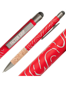 Ручка шариковая FACTOR GRIP со стилусом, Красный