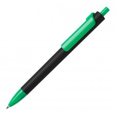 Ручка шариковая FORTE SOFT BLACK, покрытие soft touch, Зеленый
