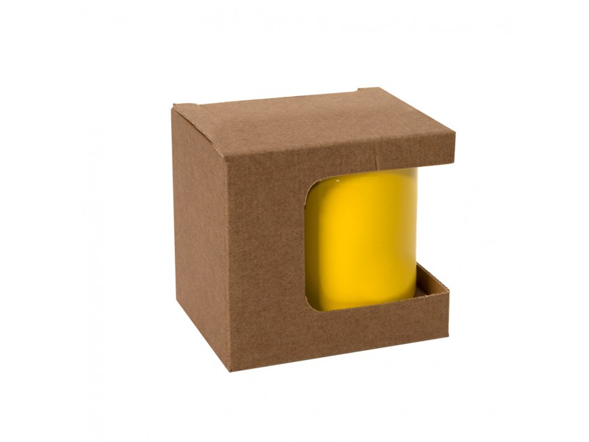 Коробка для кружек 25903, 27701, 27601, размер 11,8х9,0х10,8 см, микрогофрокартон, коричневый, коричневый