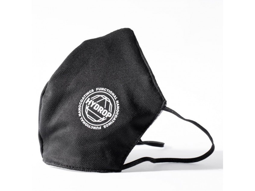 Бесклапанная фильтрующая маска RESPIRATOR 800 HYDROP черная с логотипом в фирменном пакете, Черный