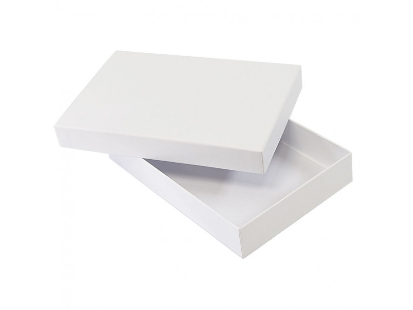 Коробка подарочная,  белый, 16х24х4 см, Белый