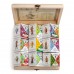 Подарочный набор Сугревъ в деревянной коробке без лого, коллекция из 9 чаёв, Бежевый