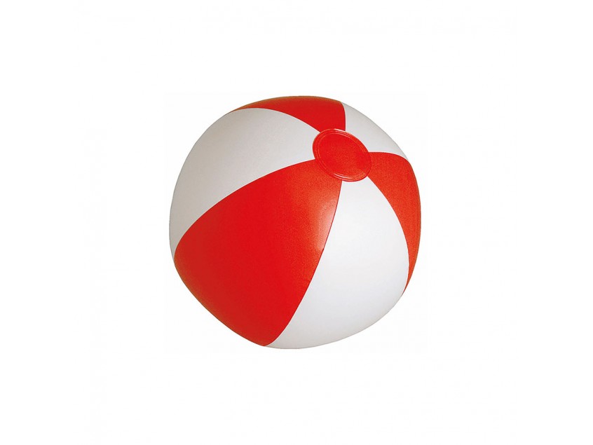 SUNNY Мяч пляжный надувной; бело-красный, 28 см, ПВХ, Красный