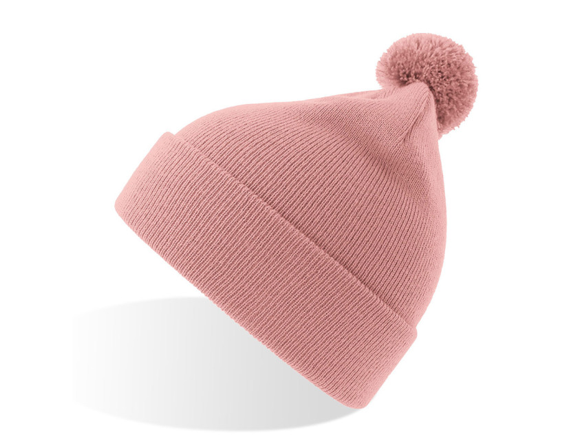 Шапка вязаная детская с помпоном KID WIND-S, розовый