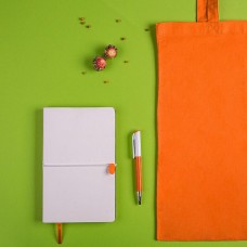 Набор подарочный WHITEYOU: бизнес-блокнот, ручка, сумка, Белый