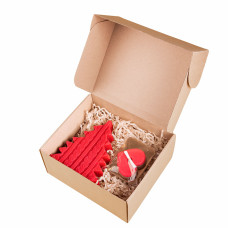 Набор WARM LUCK: свеча, печенье  в форме сердца с предсказанием , красный