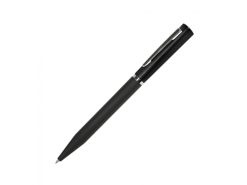 Ручка шариковая M1, пластик, металл, покрытие soft touch, Черный