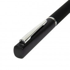 Ручка шариковая M1, пластик, металл, покрытие soft touch, Черный