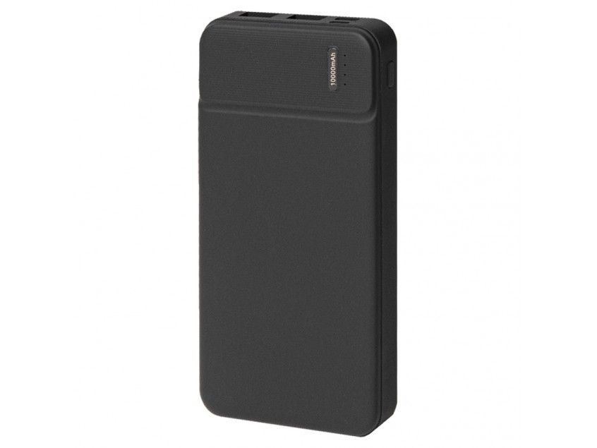 Универсальный аккумулятор OMG Flash 10 (10000 мАч) с подсветкой и soft touch,черный,13,7х6,87х1,55мм, Черный