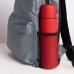 Рюкзак DISCO, серый, 40 x 29 x11 см, 100% полиэстер 600D, Красный