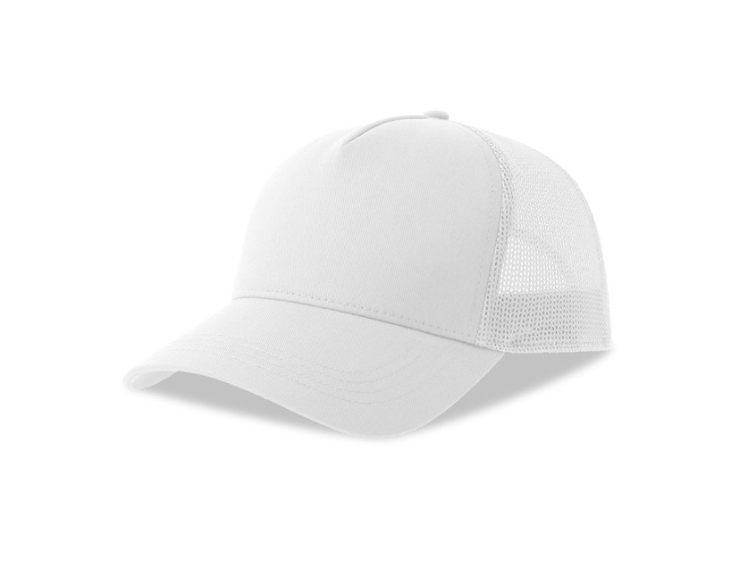 Бейсболка RAPPER COTTON-S, 5 клиньев, пластиковая застёжка, белый