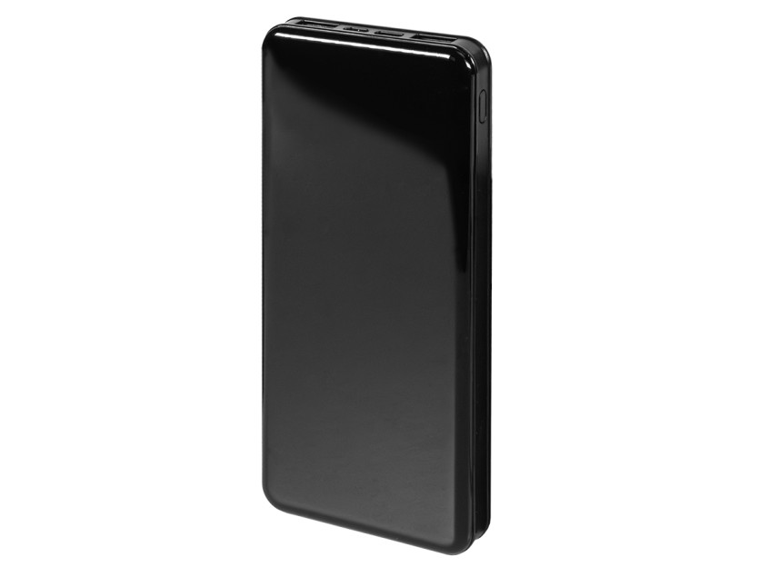 Универсальный аккумулятор Sleek 10 (10000 мАч), черный, 14х6.8х1,5 см