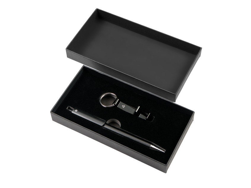 Набор ручка+ брелок ARCADA, Черный