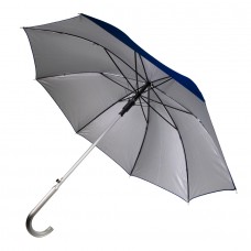 Зонт-трость SILVER, пластиковая ручка, полуавтомат, Темно-синий