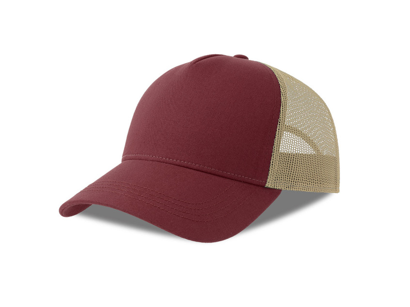 Бейсболка RAPPER COTTON-S, 5 клиньев, пластиковая застёжка, Бордовый