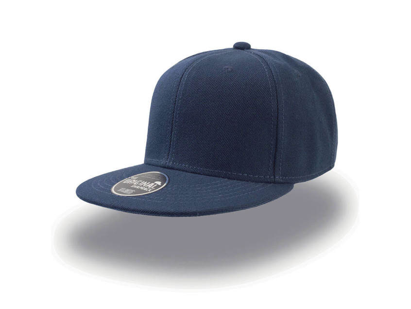 Бейсболка SNAP BACK, 6 клиньев, пластиковая застежка, Темно-синий