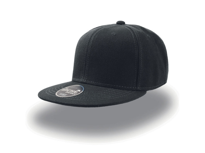 Бейсболка SNAP BACK, 6 клиньев, пластиковая застежка, Черный