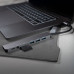 USB-хаб ROOT 8 в 1, серый, алюминий