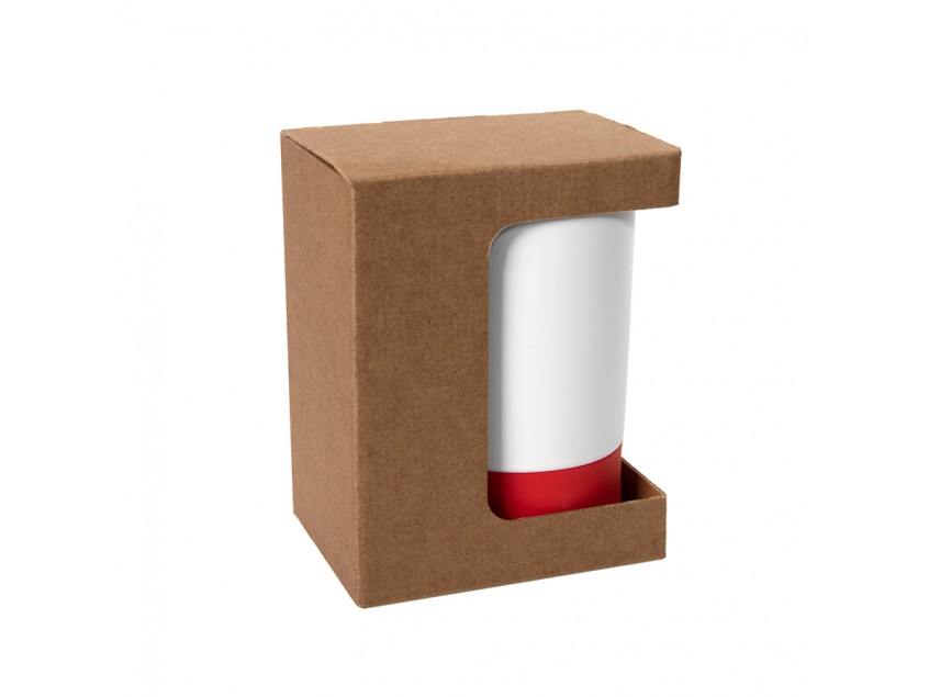 Коробка для кружки 26700, размер 11,9х8,6х15,2 см, микрогофрокартон, коричневый, коричневый