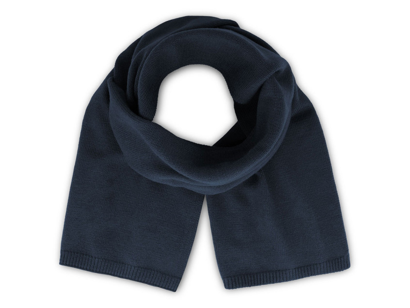 Шарф вязаный  WIND SCARF-S, темно-синий