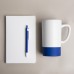 Набор подарочный ARTKITS: ежедневник, кружка с цветным дном,стружка,  коробка, синий, Синий