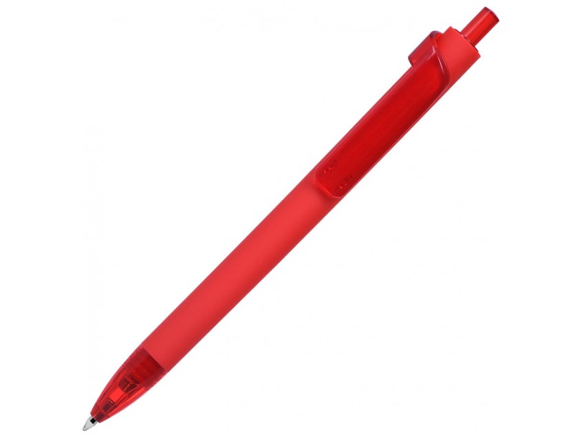 Ручка шариковая FORTE SOFT, покрытие soft touch, Красный